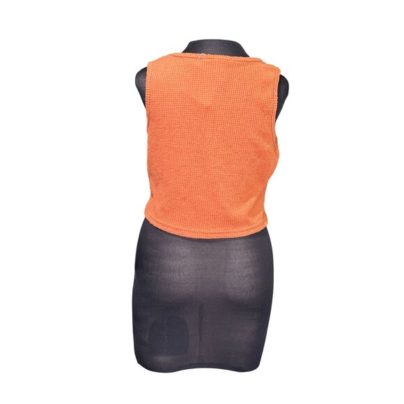 Happily Grey Womens 3-Piece Lounge Set In Rust Orange M Cardigan Tank Top & Jogg - Picture 7 of 16